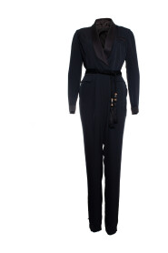 Pre-owned jumpsuit with wrap belt