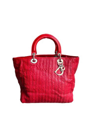 Pre-owned Red Leather Dior Lady Dior Bags