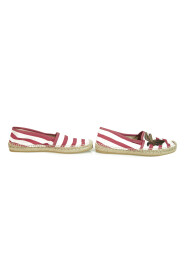 Pre-owned Striped Canvas Bee & Flower Flat Shoes Espadrilles