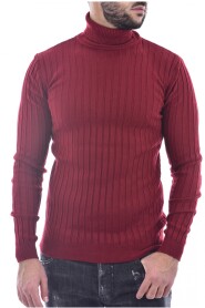 Rolled -collar -coated sweater