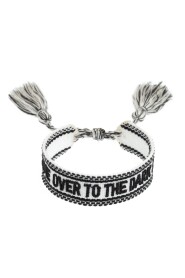 WOVEN BRACELET -  COME OVER TO THE DARK SIDE  WHITE